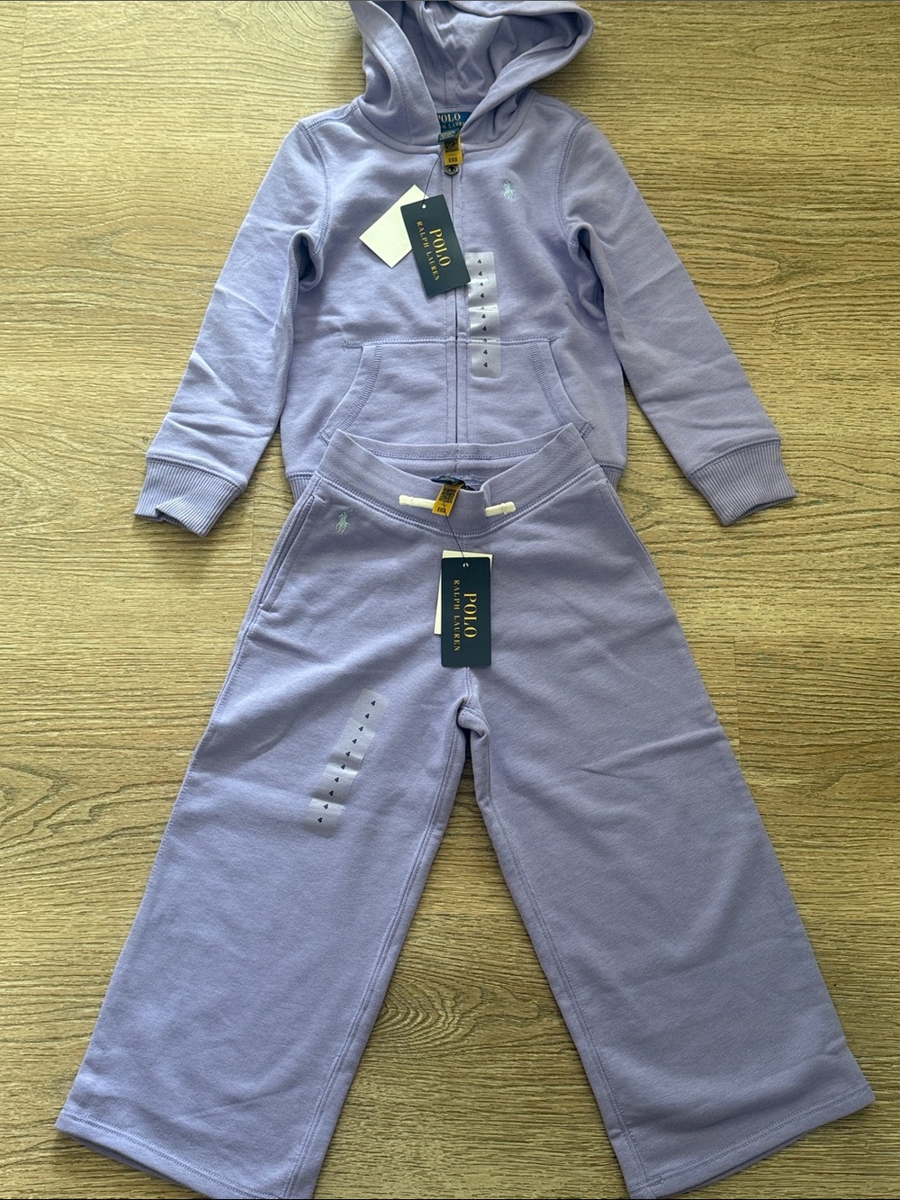 Polo by Ralph Lauren Girls' Lavender Hoodie & Wide-Leg Sweatpants